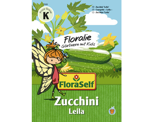 Graines de légumes FloraSelf Floralie Jardiner avec des enfants courgettes «Leila»