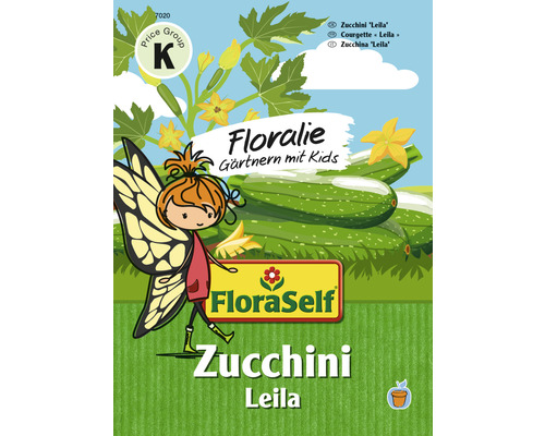 Graines de légumes FloraSelf Floralie Jardiner avec des enfants courgettes «Leila» FloraSelf Courgette Leila sachet de graines