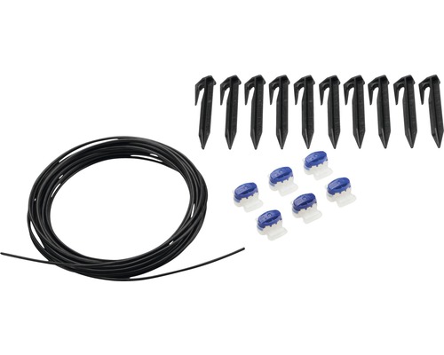 Kit d’accessoires avec câble, piquets et connecteurs de câble