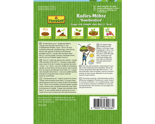 Radieschen Möhren Kombination Saatband