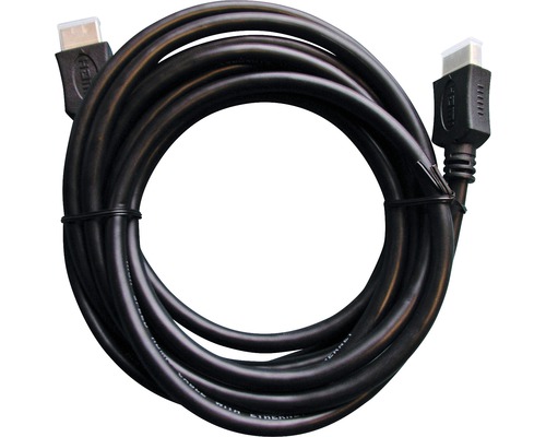 High-Speed-HDMI Kabel 2x HDMI-Stecker Typ A 3 m schwarz Aufgerolltes HDMI Kabel mit Anschlüssen an beiden Enden