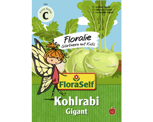 Graines de légumes FloraSelf Floralie Jardiner avec des enfants chou-rave «Gigant»