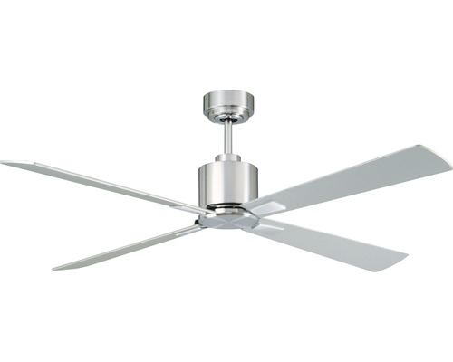 Ventilateur de plafond chrome brossé argent Airfusion Climate BC Ø 132 cm avec télécommande, fonction été + hiver