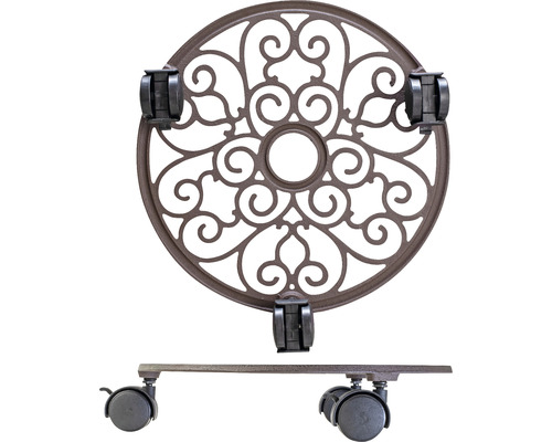 Pflanzenroller aus Metall mit Rollen