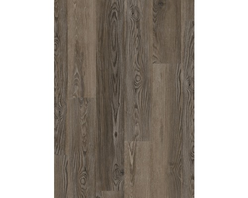 Gros plan sur un sol vinyle aspect bois.