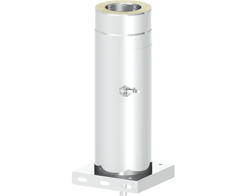 Élément de nettoyage pour l'extérieur Jeremias Vision avec plaque de base Ø150mm Tuyau d''évacuation des gaz de combustion en acier inoxydable avec plaque de base pour cheminée