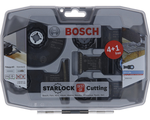 Jeu de lames de scie oscillantes Bosch Starlock dans un emballage en plastique