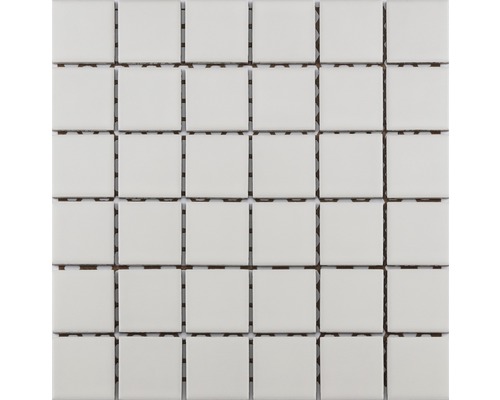 Mosaïque en céramique KR-600 blanc émaillé 30x30 cm R10B pour douche