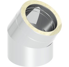 Coude de conduit de fumée isolé avec un angle de 45 degrés