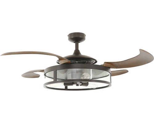 Ventilateur de plafond Fanaway Classic Ø 122 cm antique/foncé avec télécommande fonction été + hiver