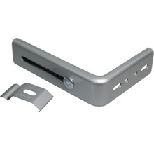Support mural réglable en métal SOLUNA 89 mm gris