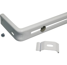 Support mural réglable en métal SOLUNA 127 mm blanc