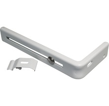 Support mural réglable en métal SOLUNA 127 mm blanc