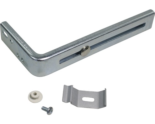 Metallwinkel mit Zubehör für die Montage