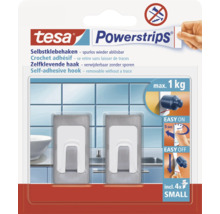 Handtuchhaken Tesa Powerstrips® Small edelstahl/weiß matt 57997-00000-20