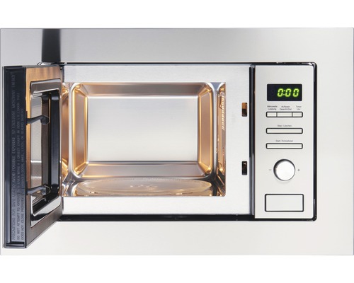 Geöffnete Mikrowelle aus Edelstahl