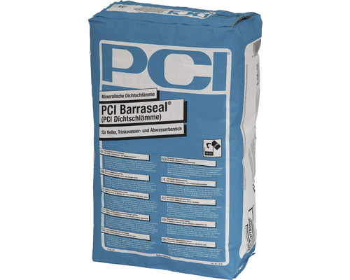 Enduit d'étanchéité minéral PCI Barraseal® pour cave, eau potable et zones d'eaux usées 25 kg