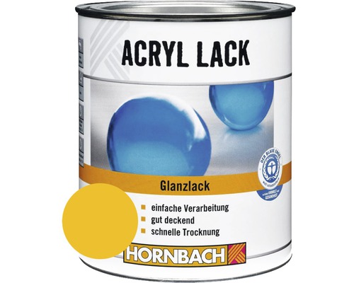 Laque couleur laque acrylique HORNBACH brillante jaune or 750 ml