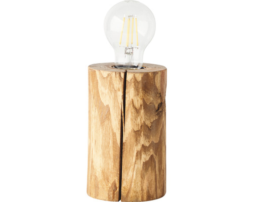 Lampe de table en bois avec ampoule