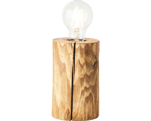 Lampe de table en bois avec ampoule
