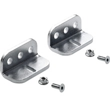 Équerre murale pour profilé de porte coulissante, 2 pièces