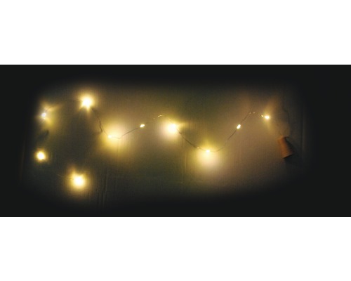Guirlande lumineuse LED Lafiora Bouchons liège à piles lot de 6 ampoules blanc chaud 6 pièces avec pile et cellule solaire