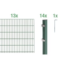 Kit complet de clôture avec éléments de clôture, poteaux de clôture et outils