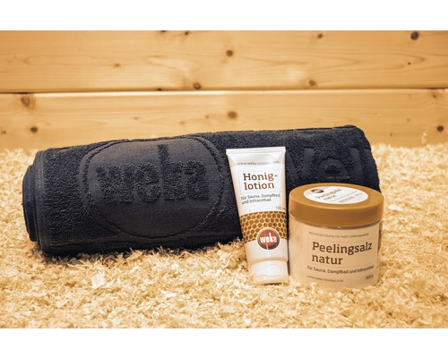 Set de bien-être avec lotion au miel, sel de gommage et serviette