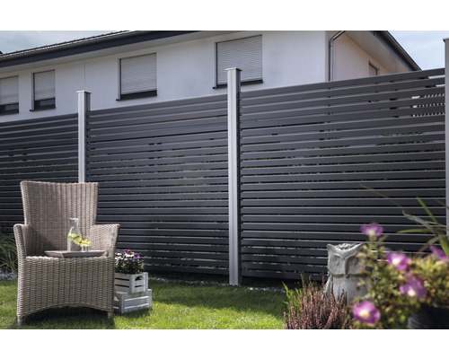 Jardin avec écran d''intimité moderne en aluminium