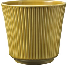Pot de fleurs rainuré en céramique