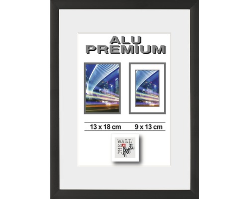 Cadre Alu Duo noir 13x18 cm Cadre Alu Duo noir 13x18 cm