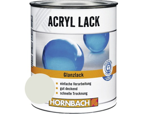 Laque couleur HORNBACH laque acrylique brillante gris clair 375 ml