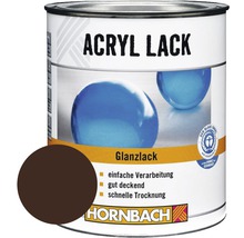 Laque couleur HORNBACH laque acrylique brillante marron chocolat 750 ml