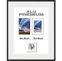 Cadre photo en aluminium pour photos aux formats 40 x 50 centimètres et 30 x 40 centimètres