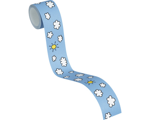 Ruban adhésif décoratif avec motifs de nuages et de soleil