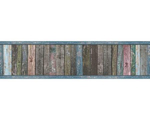 Frise 36860-1 Only Borders planches marron vert bleu 5 m x 13 cm