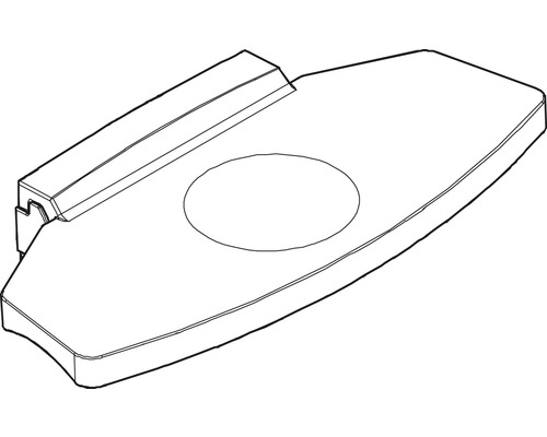 Poignée SOLUNA pour store plissé sur mesure Vario Deluxe en aluminium coloris alu Support pour outil de jardin