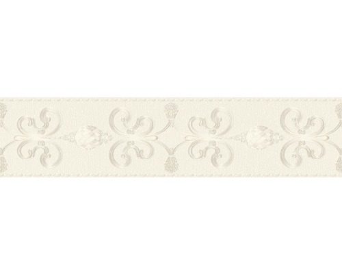 Bordüre 36916-2 selbstklebend Edelstein perlmutt 5 m x 15 cm Tapetenbordüre mit floralem Muster