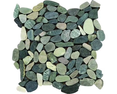 Mosaïques de cailloux fluviaux S30 Sassi mix 30x30 cm Tapis de mosaïque avec galets
