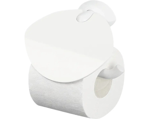 Support de papier toilette avec couvercle blanc Spirella Lemon