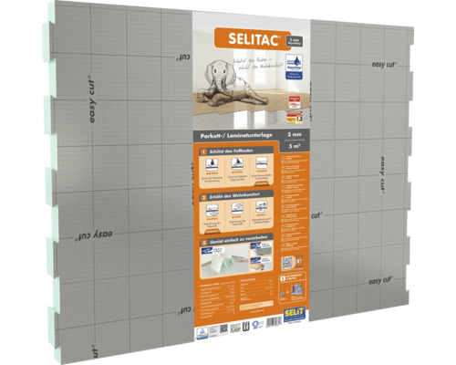 Sous-couche pour parquet/stratifié SELITAC® 5 mm AquaStop 5 m² Sous-couche pour parquet/stratifié SELITAC® 5 mm AquaStop 5 m²