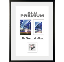 Cadre photo aluminium premium mesurant 50 sur 70 centimètres et 40 sur 60 centimètres