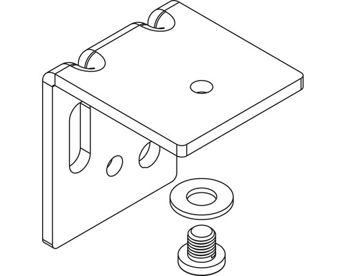Équerre d''assemblage avec vis et rondelle