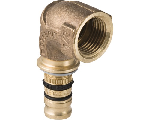 Coude de transition Geberit Mapress en bronze avec filetage intérieur