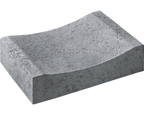 Pierre de bordure en béton pierre de caniveau gris arête vive 30 x 12 x 33 cm
