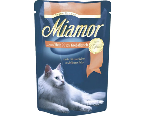 Pâtée pour chats Miamor filets fins au thon et chair de crabe 100 g