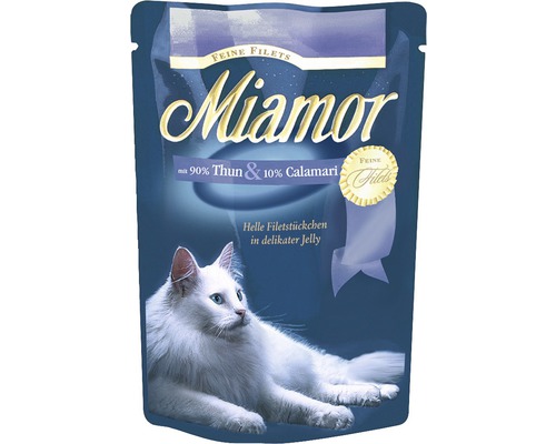 Katzenfutter nass Miamor Feine Filets Thunfisch und Calamari 100 g