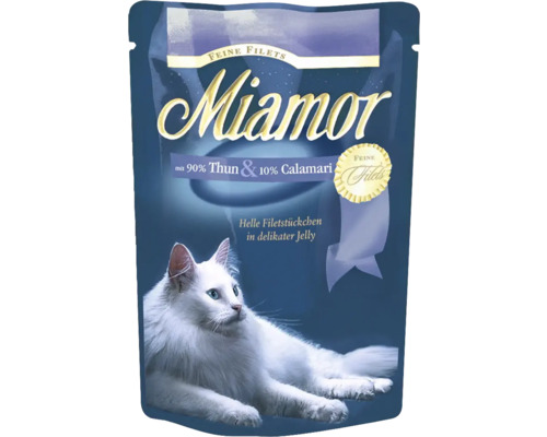 Pâtée pour chats Miamor filets fins au thon et calamars 100 g