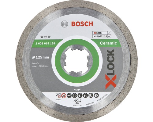 Diamanttrennscheibe Bosch Standard for Ceramic Ø 125x22,23 mm, X-LOCK Aufnahme