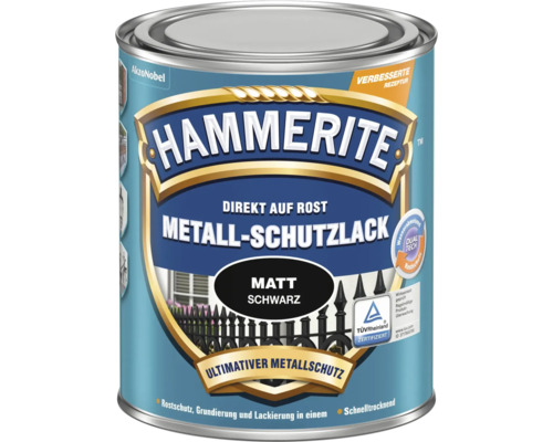 HAMMERITE Metallschutzlack matt schwarz 2,5 l